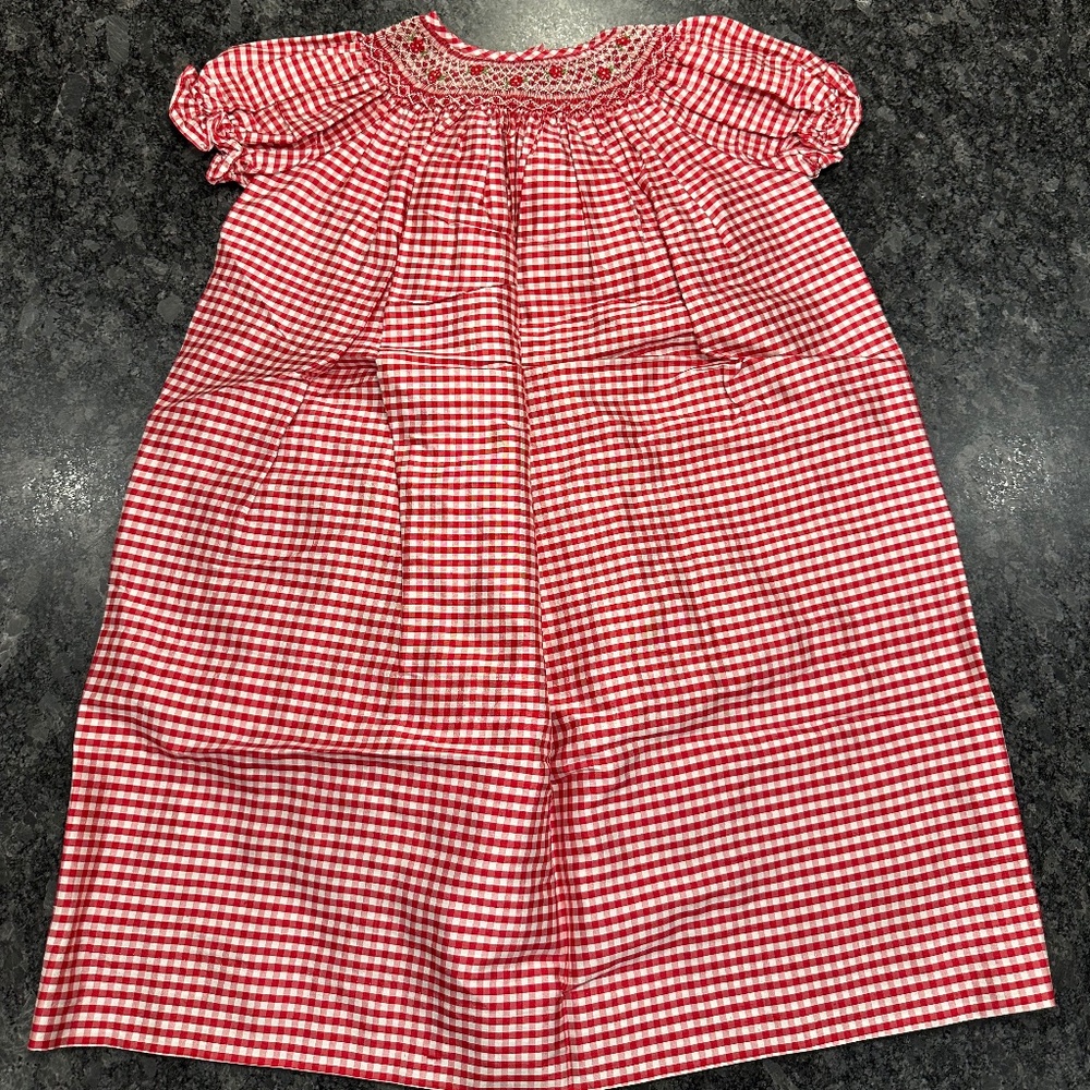 Be Mine Smocked Silk Dress - Girls size 5